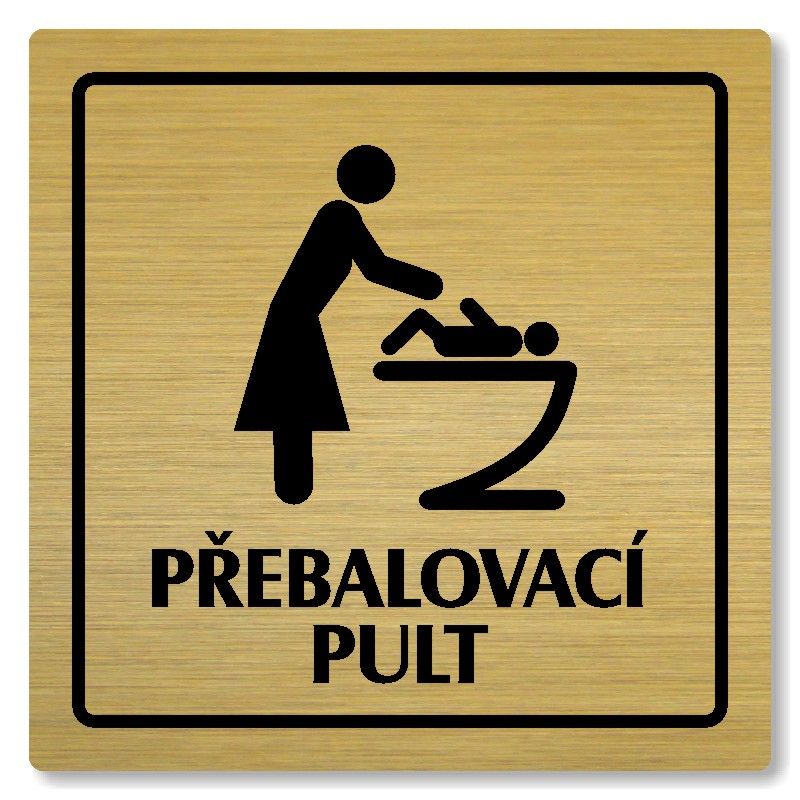 Přebalovací pult, 118x118mm, zlatá, Arizona